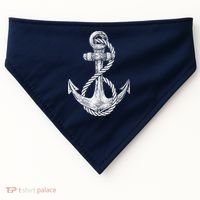 Anchor Rope Nautical Sailing Sail Sea USA-Made Doggie Bandana thumb 0