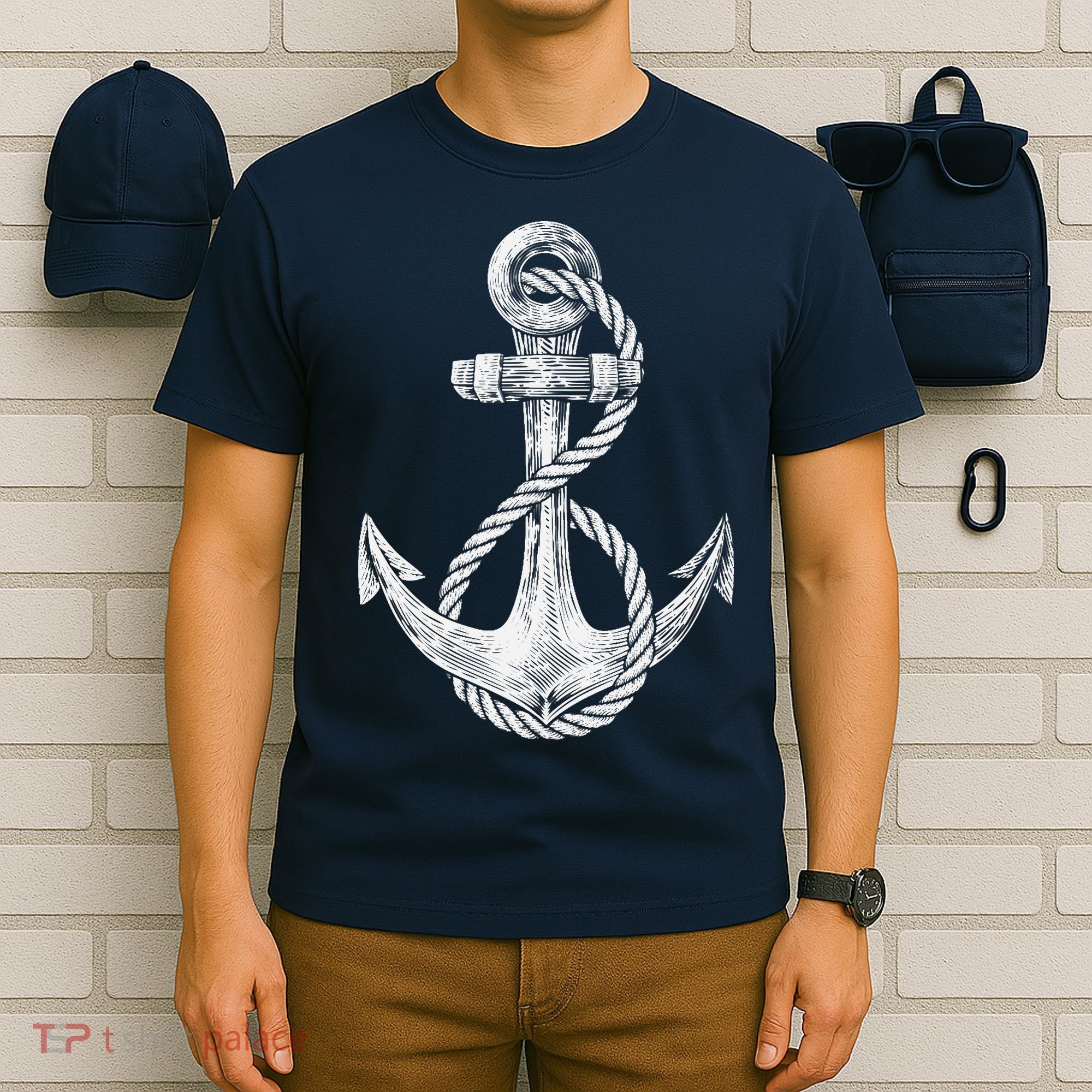 Anchor Rope Nautical Sailing Sail Sea T-Shirt