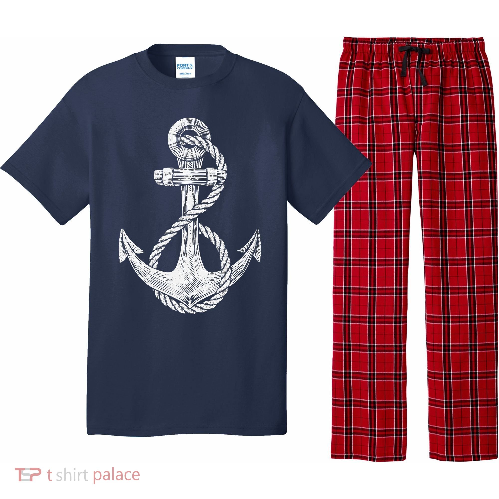 Anchor Rope Nautical Sailing Sail Sea Pajama Set
