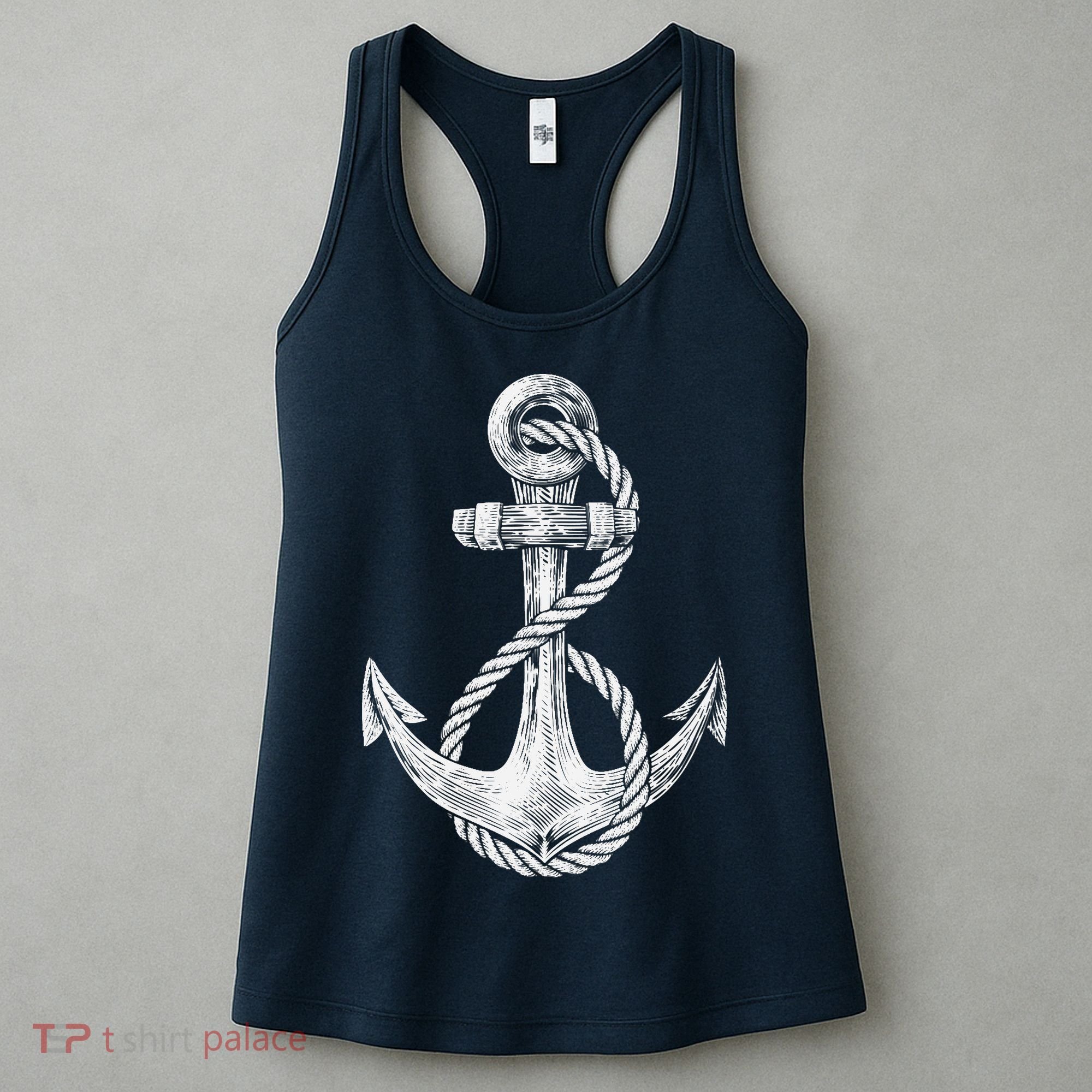 Anchor Rope Nautical Sailing Sail Sea Women's Tank Top