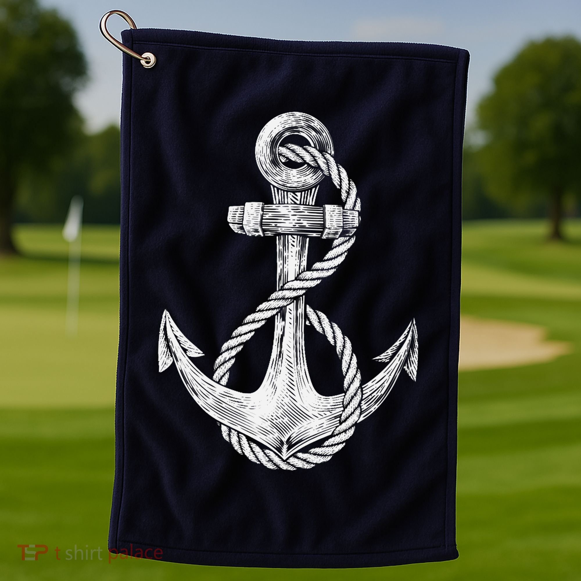 Anchor Rope Nautical Sailing Sail Sea Golf Towel