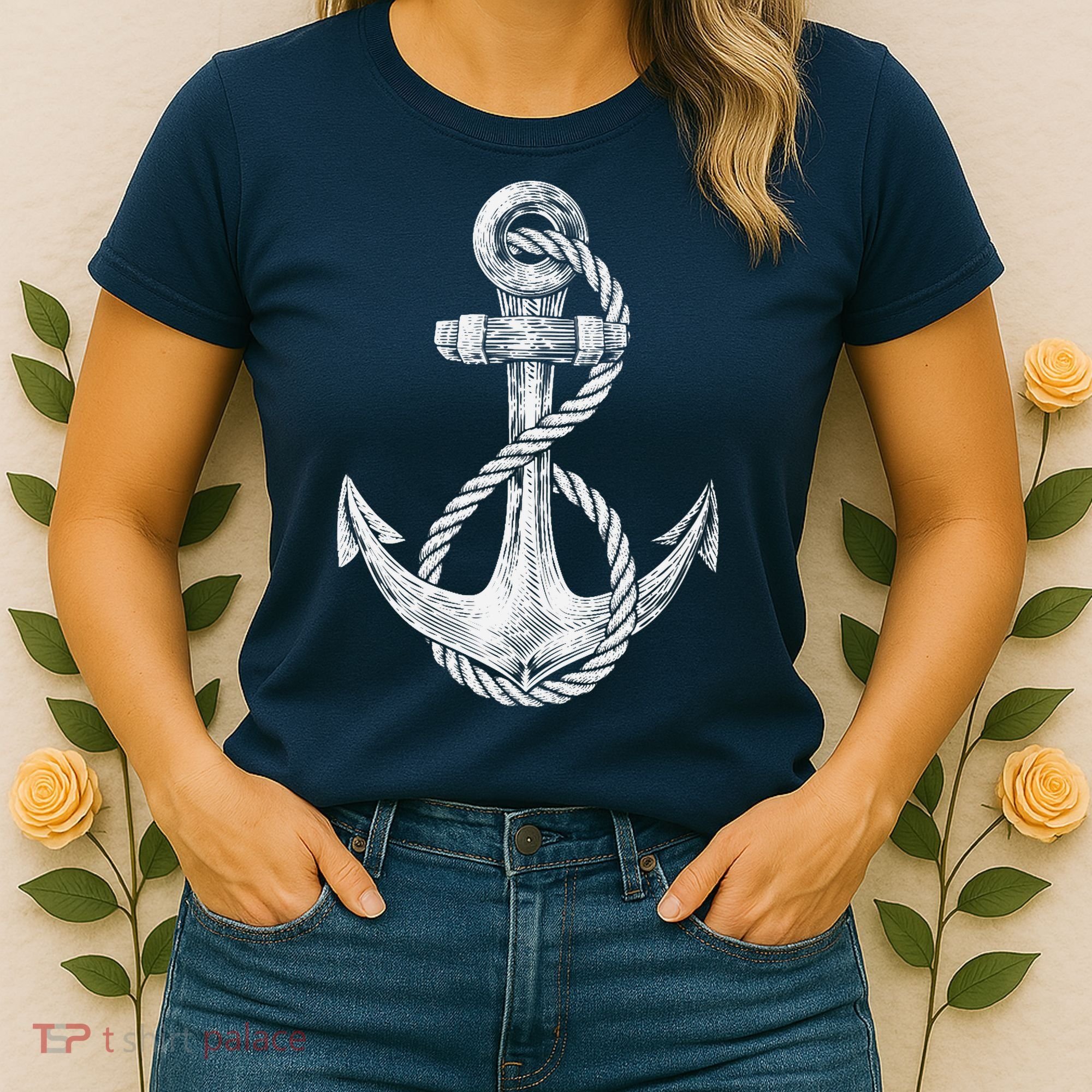 Anchor Rope Nautical Sailing Sail Sea Women's T-Shirt