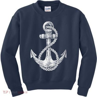 Anchor Rope Nautical Sailing Sail Sea Kids Sweatshirt