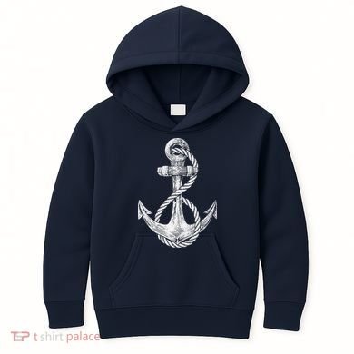 Anchor Rope Nautical Sailing Sail Sea Kids Hoodie