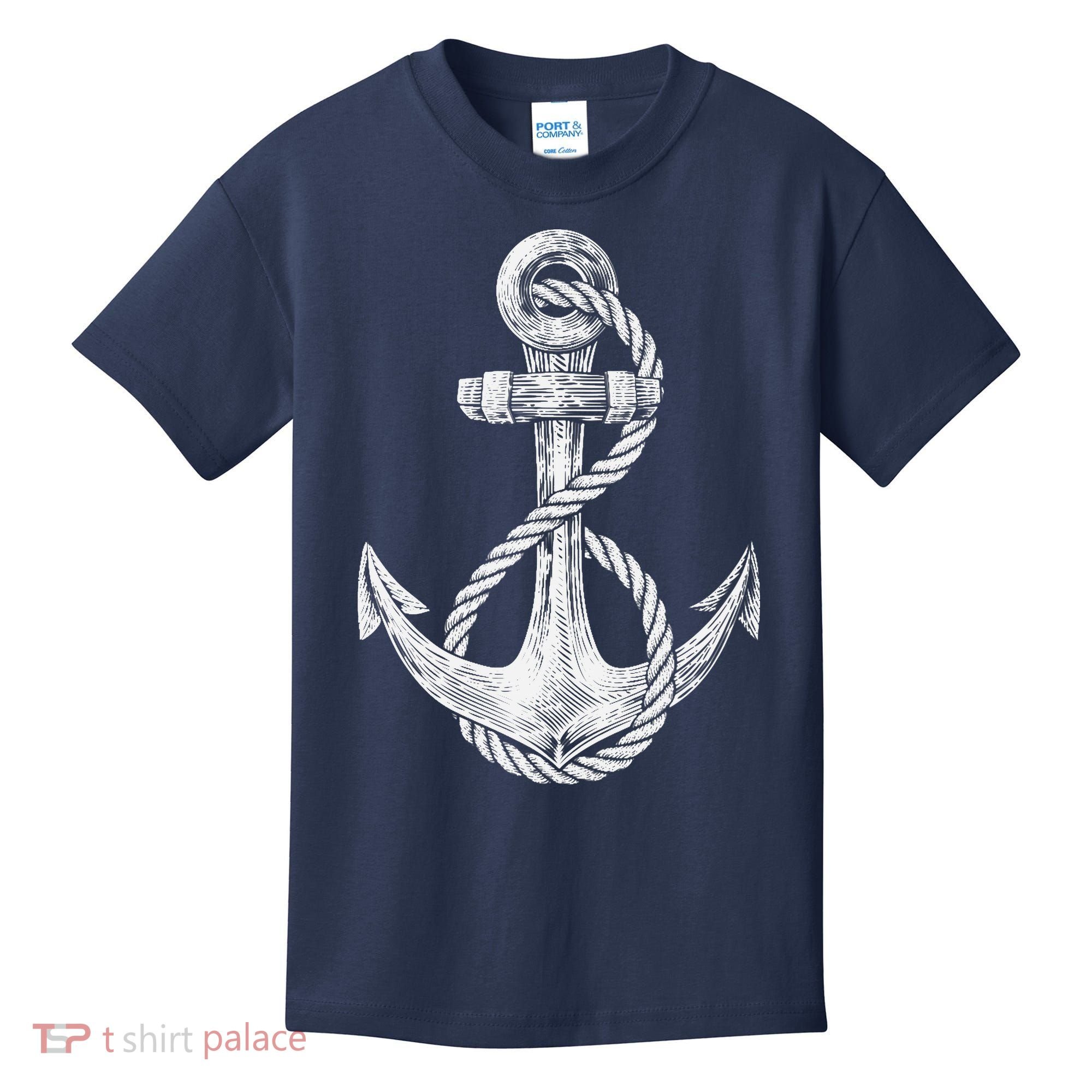 Anchor Rope Nautical Sailing Sail Sea Kids T-Shirt