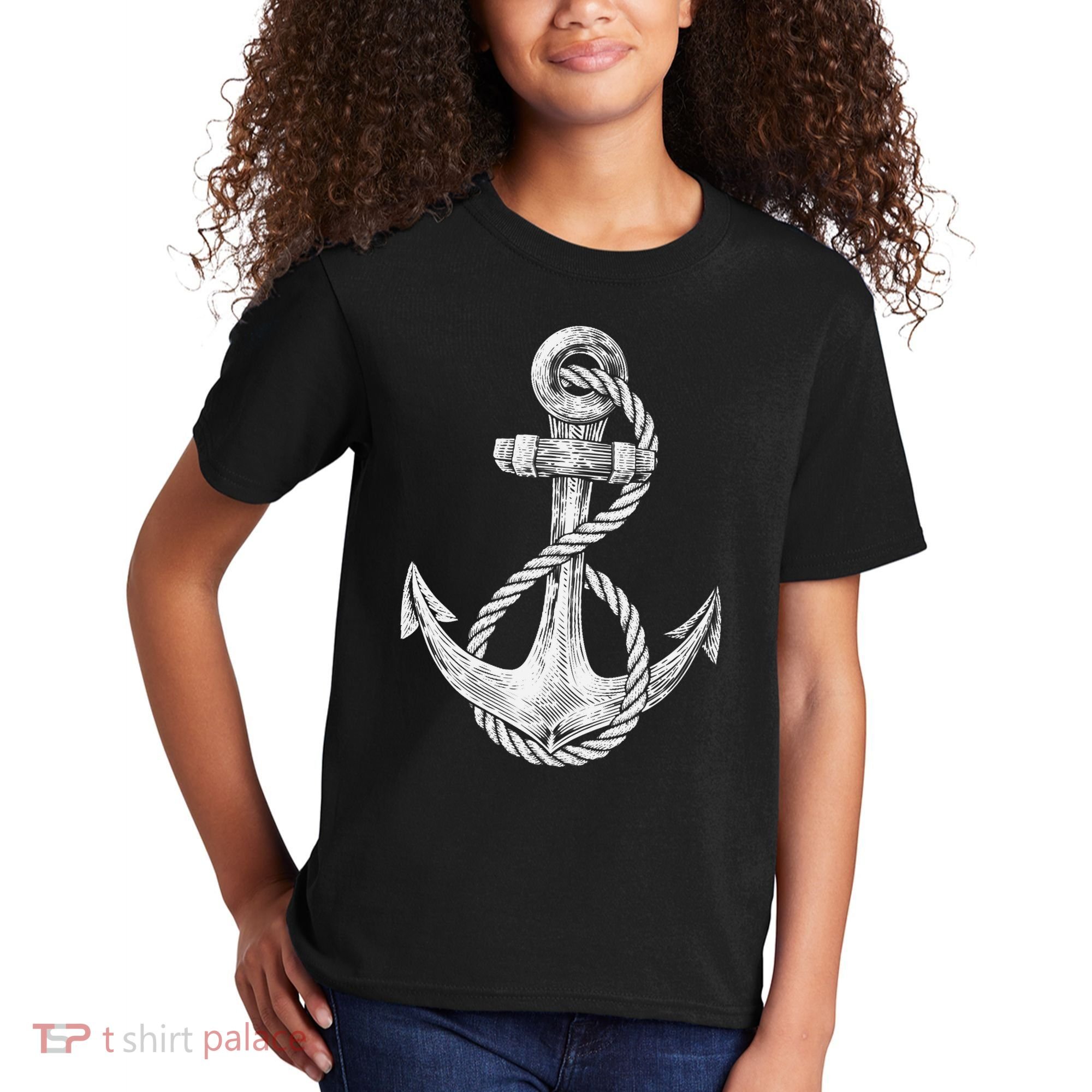 Anchor Rope Nautical Sailing Sail Sea Kids T-Shirt