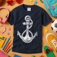 Anchor Rope Nautical Sailing Sail Sea Kids T-Shirt thumb 3