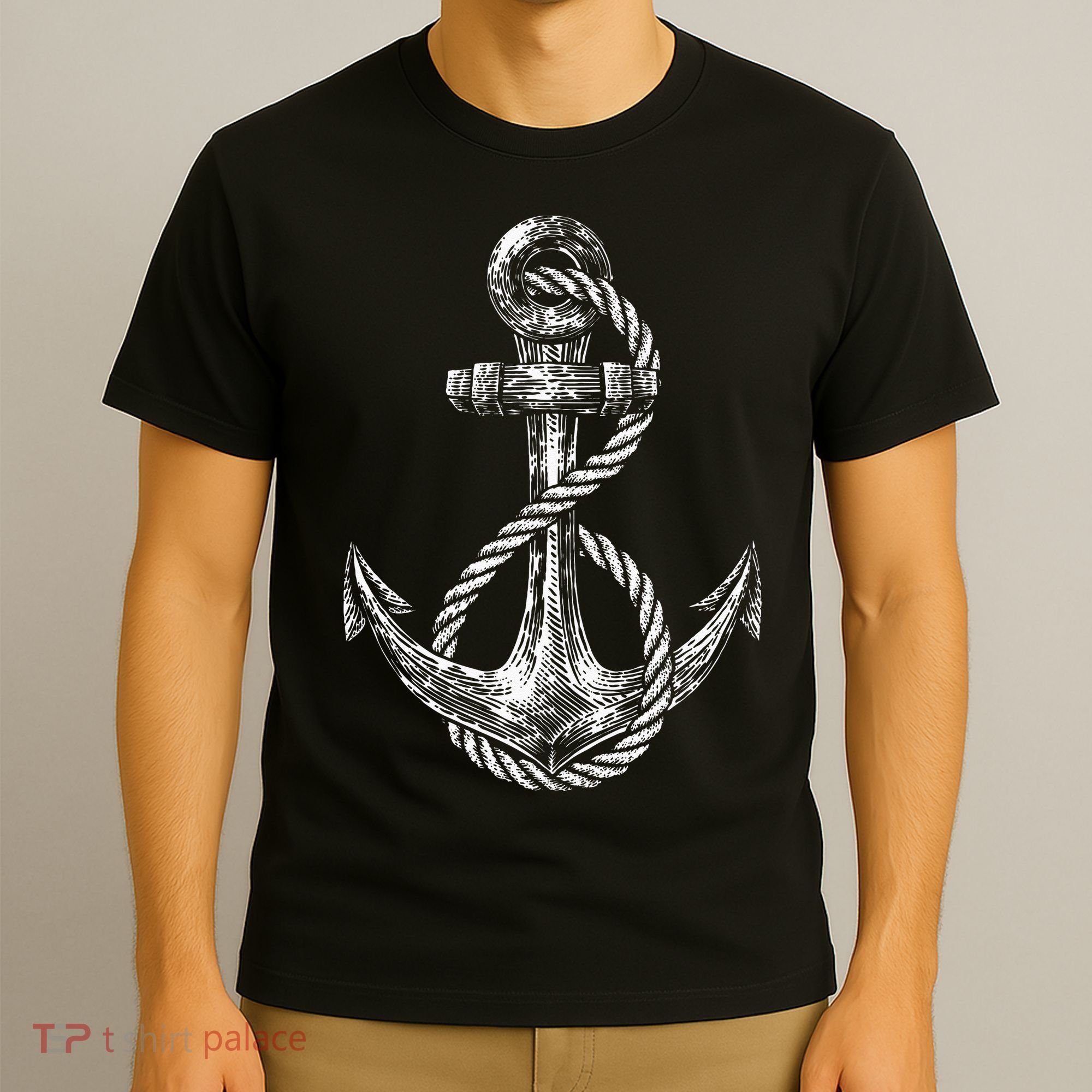 Anchor Rope Nautical Sailing Sail Sea T-Shirt