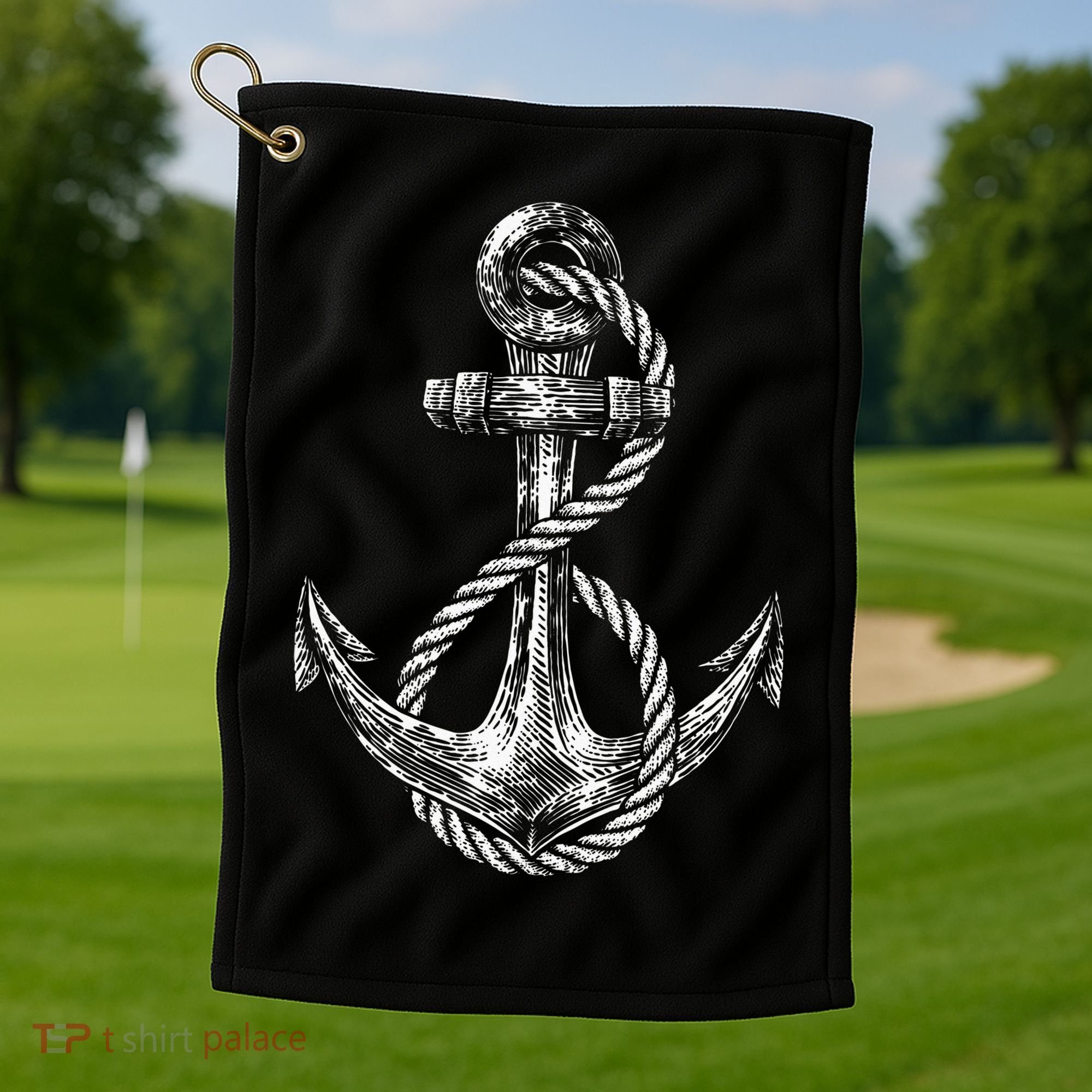 Anchor Rope Nautical Sailing Sail Sea Golf Towel