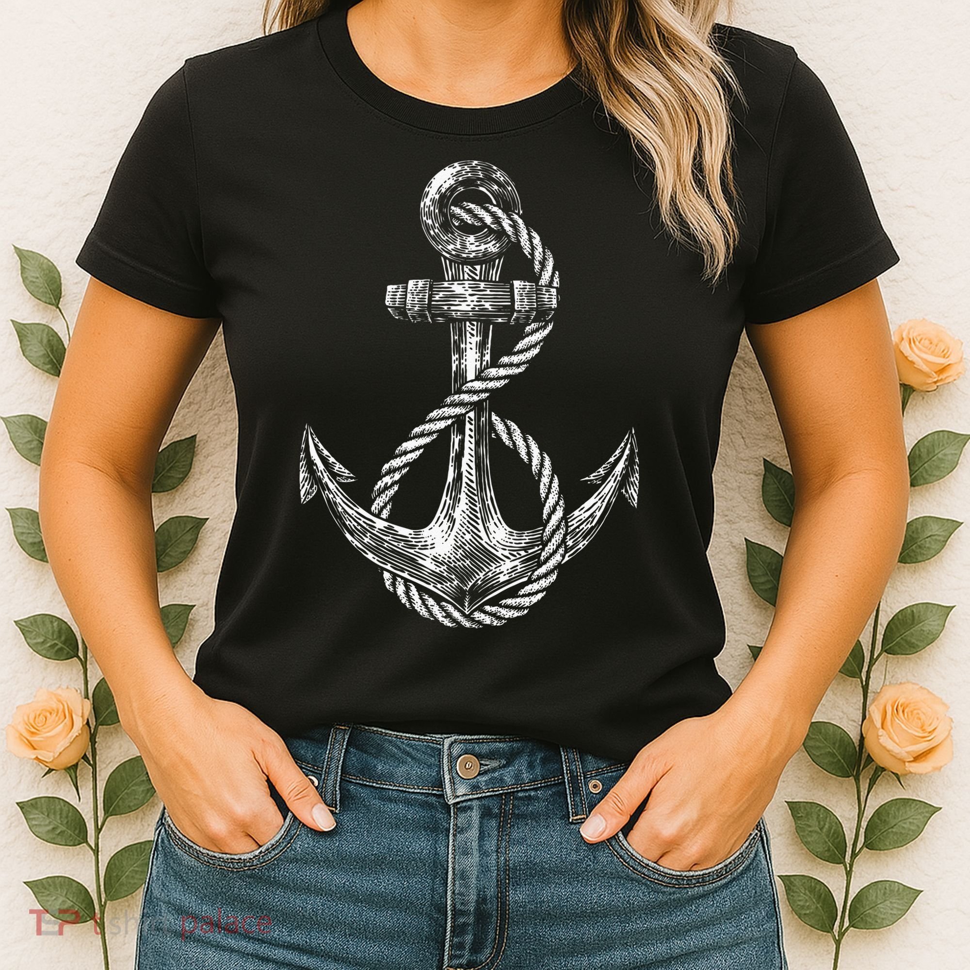 Anchor Rope Nautical Sailing Sail Sea Women's T-Shirt