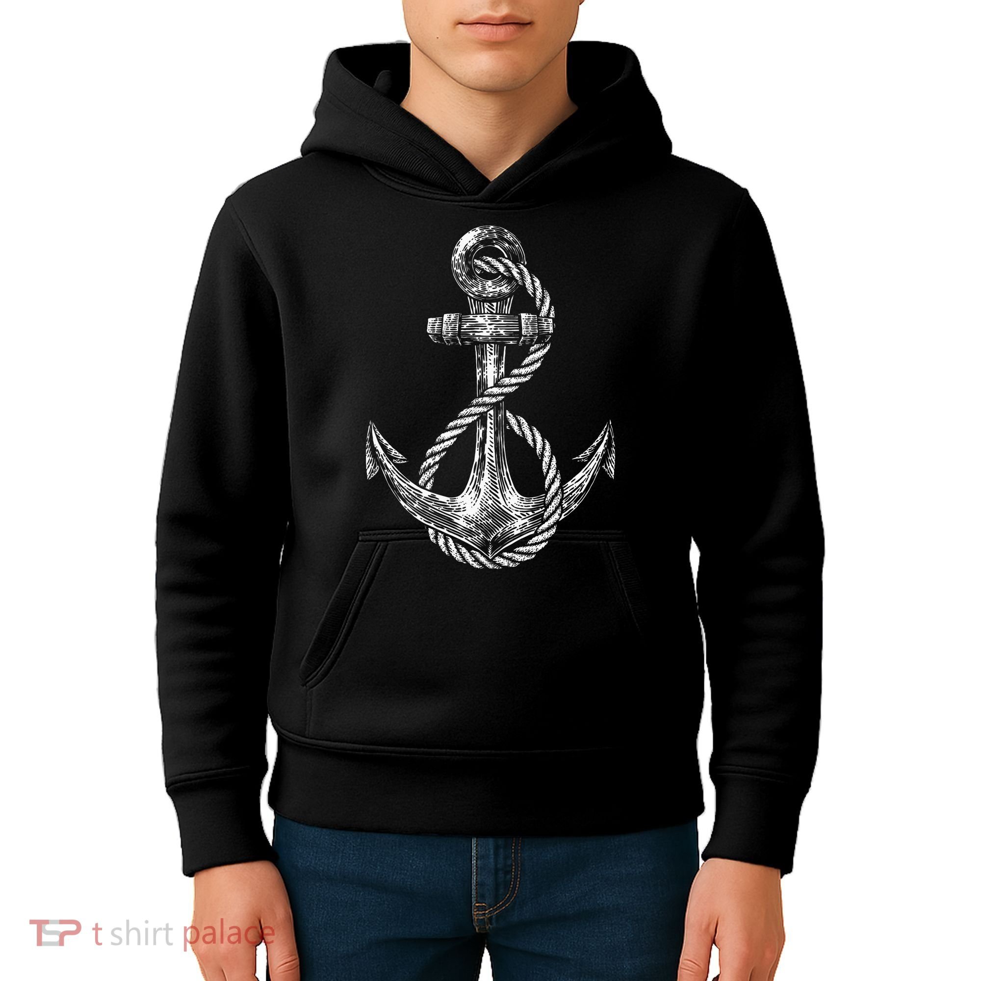 Anchor Rope Nautical Sailing Sail Sea Kids Hoodie