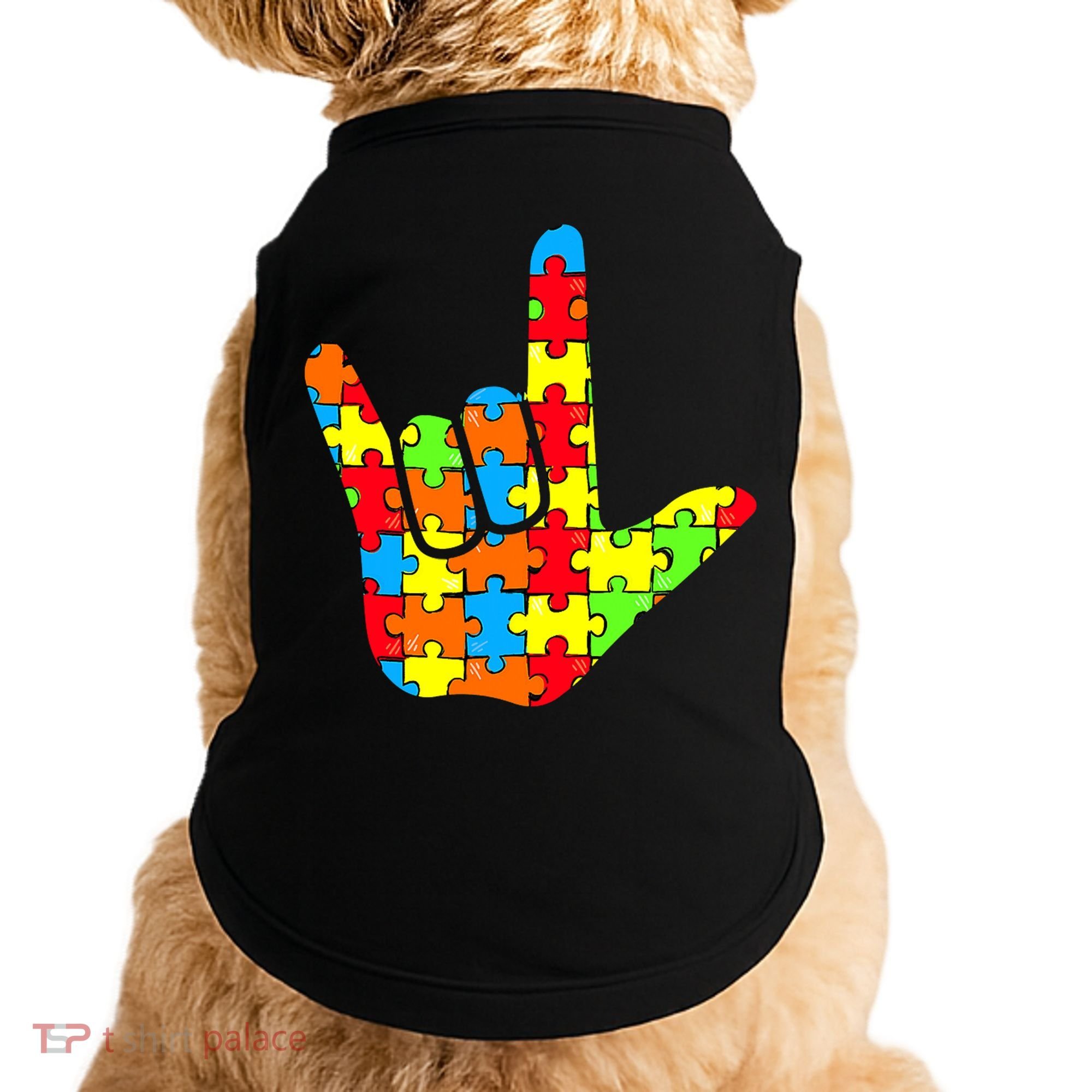 Autism Rock On Hand Doggie Tank