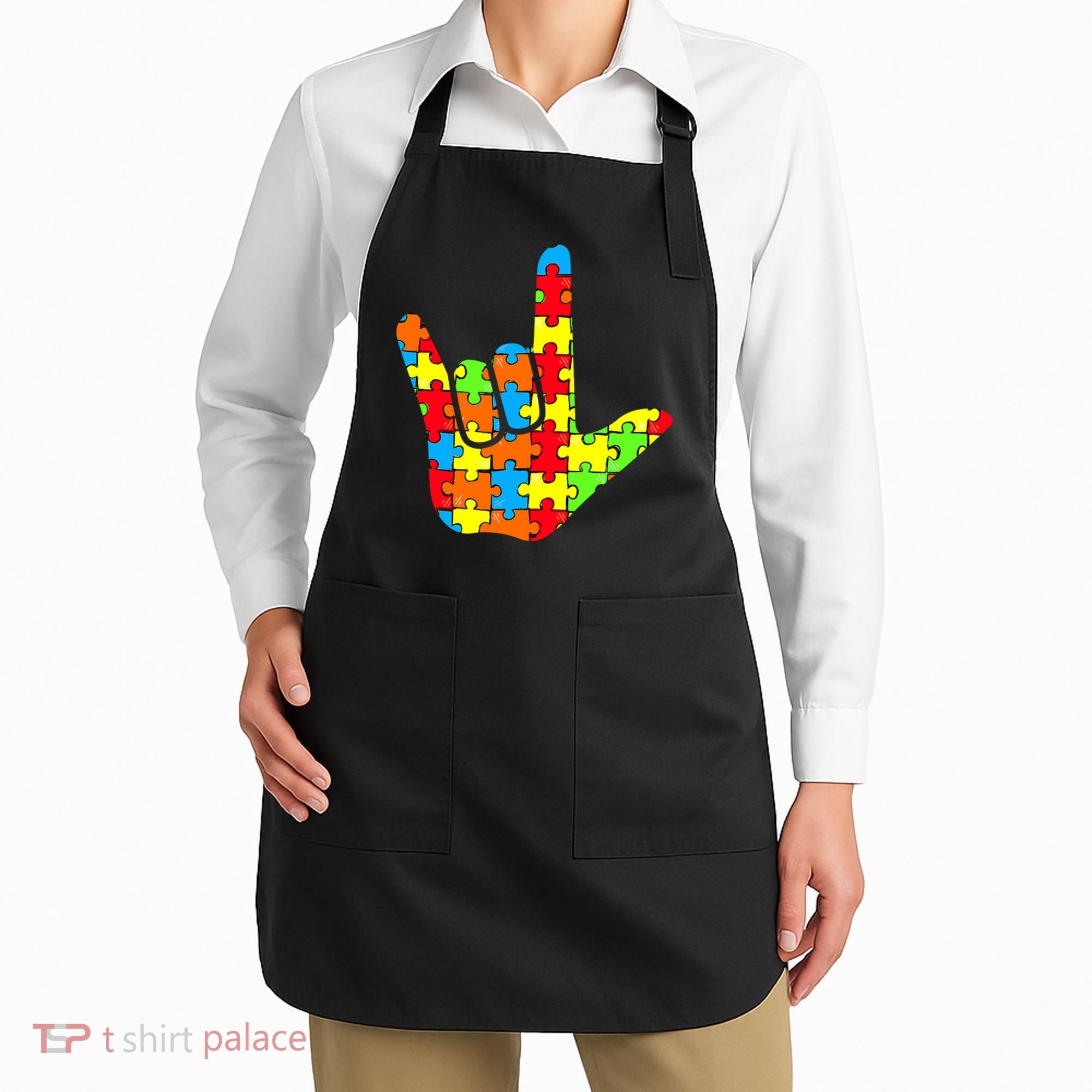Autism Rock On Hand Apron