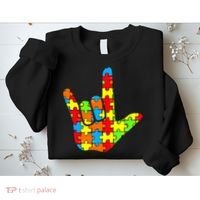 Autism Rock On Hand Sweatshirt thumb 2