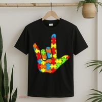 Autism Rock On Hand T-Shirt thumb 2