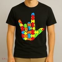 Autism Rock On Hand T-Shirt thumb 3