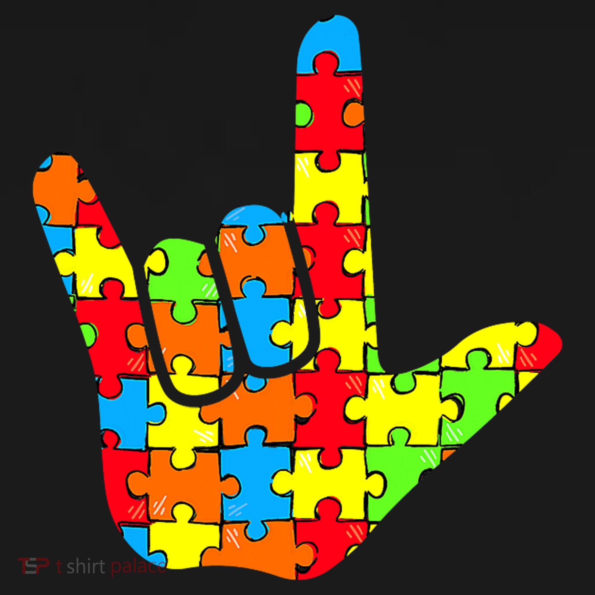 Autism Rock On Hand T-Shirt