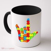 Autism Rock On Hand Coffee Mug thumb 0
