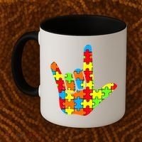 Autism Rock On Hand Coffee Mug thumb 2