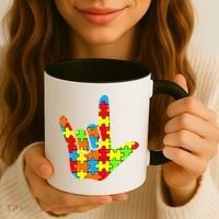 Autism Rock On Hand Coffee Mug thumb 3