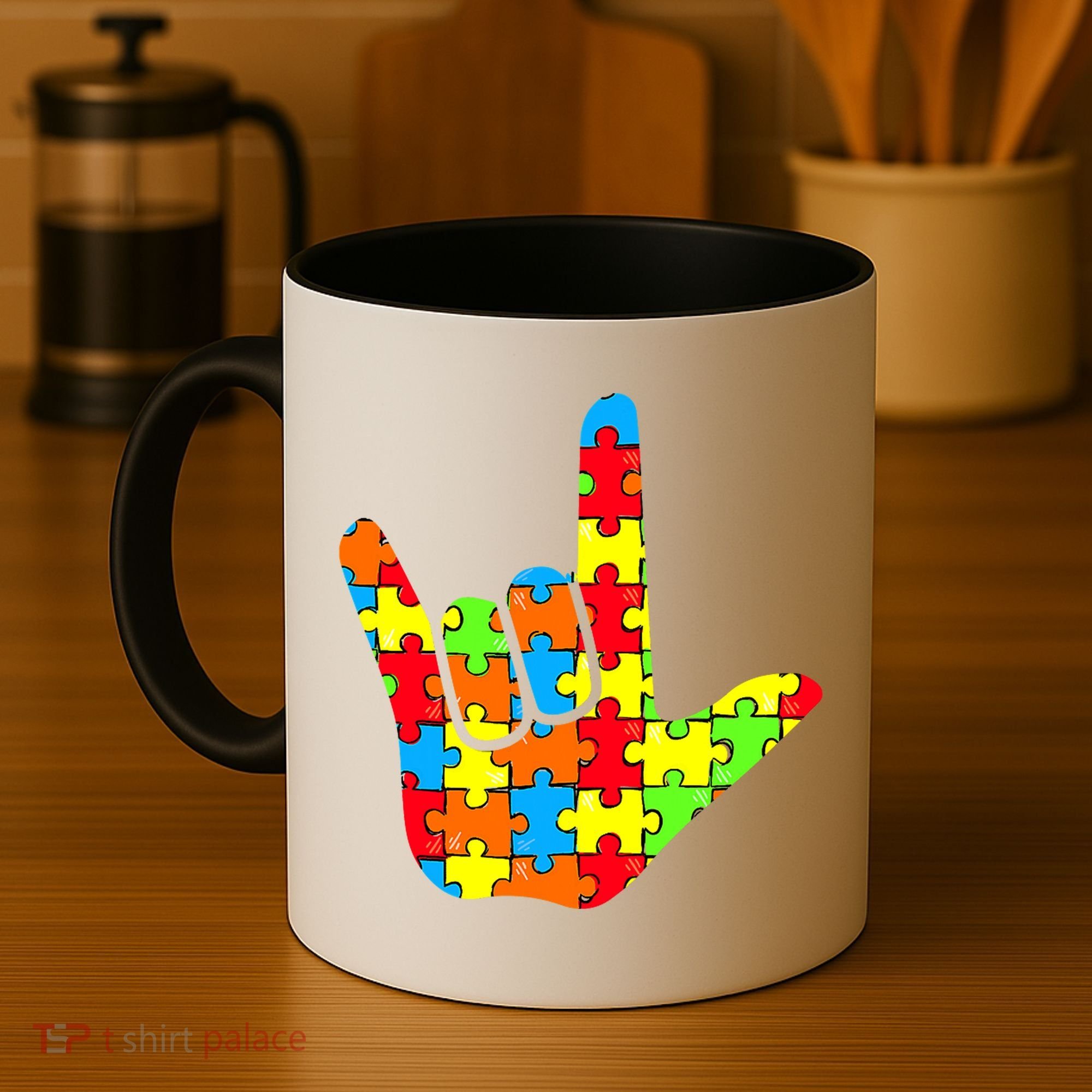 Autism Rock On Hand Coffee Mug