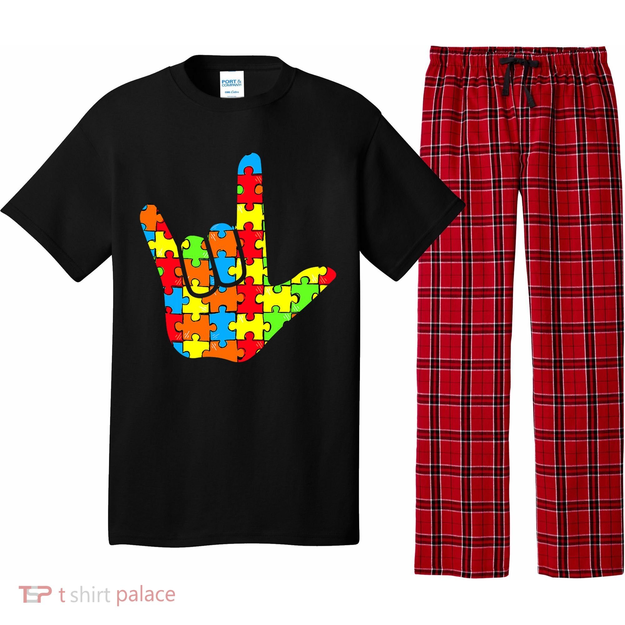 Autism Rock On Hand Pajama Set