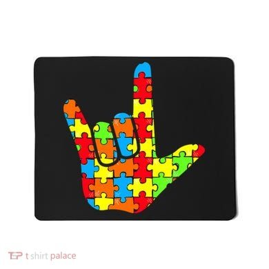 Autism Rock On Hand Mousepad
