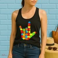 Autism Rock On Hand Women's Tank Top thumb 2