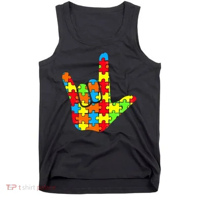Autism Rock On Hand Tank Top