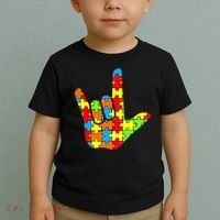 Autism Rock On Hand Toddler T-Shirt thumb 2