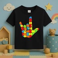 Autism Rock On Hand Toddler T-Shirt thumb 3