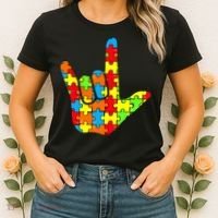 Autism Rock On Hand Women's T-Shirt thumb 2