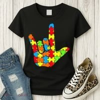 Autism Rock On Hand Women's T-Shirt thumb 3