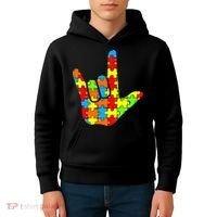 Autism Rock On Hand Kids Hoodie thumb 4
