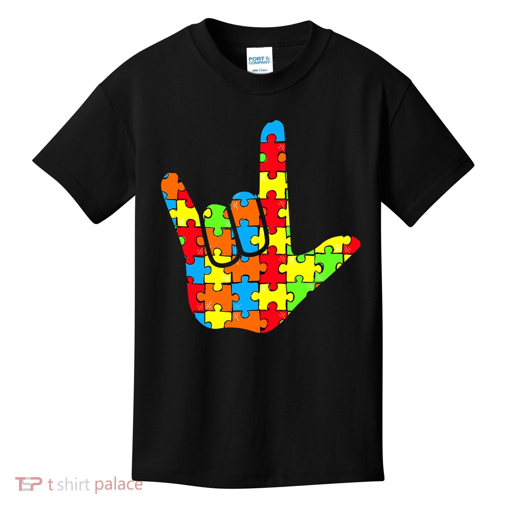 Autism Rock On Hand Kids T-Shirt