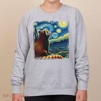 Artistic Red Panda Van Gogh Starry Night Red Panda Women's Sweatshirt thumb 0