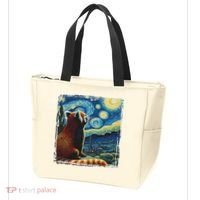 Artistic Red Panda Van Gogh Starry Night Red Panda Tote Bag thumb 3