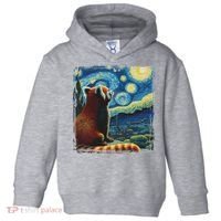 Artistic Red Panda Van Gogh Starry Night Red Panda Toddler Hoodie thumb 0