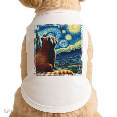 Artistic Red Panda Van Gogh Starry Night Red Panda Doggie Tank