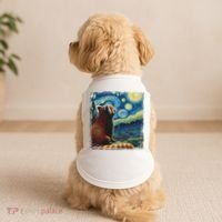 Artistic Red Panda Van Gogh Starry Night Red Panda Doggie Tank thumb 2