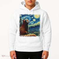 Artistic Red Panda Van Gogh Starry Night Red Panda Hoodie thumb 2