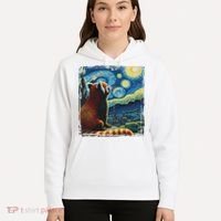 Artistic Red Panda Van Gogh Starry Night Red Panda Hoodie thumb 5