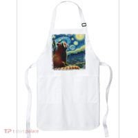Artistic Red Panda Van Gogh Starry Night Red Panda Apron thumb 0