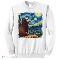 Artistic Red Panda Van Gogh Starry Night Red Panda Sweatshirt thumb 0