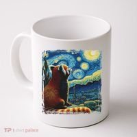 Artistic Red Panda Van Gogh Starry Night Red Panda Coffee Mug thumb 0