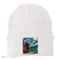 Artistic Red Panda Van Gogh Starry Night Red Panda Beanie thumb 0