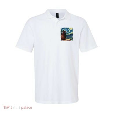 Artistic Red Panda Van Gogh Starry Night Red Panda Polo