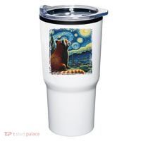 Artistic Red Panda Van Gogh Starry Night Red Panda Tumbler thumb 0