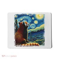 Artistic Red Panda Van Gogh Starry Night Red Panda Mousepad thumb 0