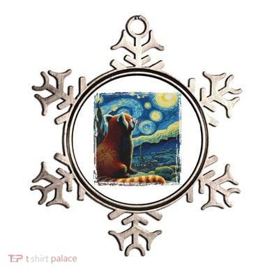 Artistic Red Panda Van Gogh Starry Night Red Panda Ornament